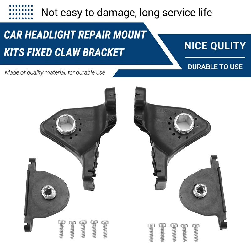 1Pair L+R Front Headlight Repair Mount RS Bracket Kits For Mercedes-Benz GLC-Class X253 2015-2019 A2538200114 2538200214