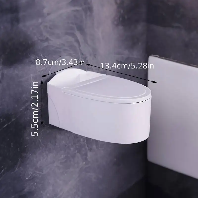 Toilet Ashtray Wall Mounted Ashtray With Lid Bathroom Hanging Wall Tobacco Tank Free Punching Ashtray Christmas Gift For Men