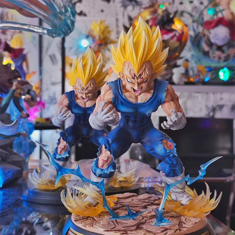 Anime Dragon Ball Z GK Vegeta Figur Majin Vegeta Figurine 28CM mit Sockel PVC Statue Actionfiguren Sammlermodell Spielzeug Geschenke