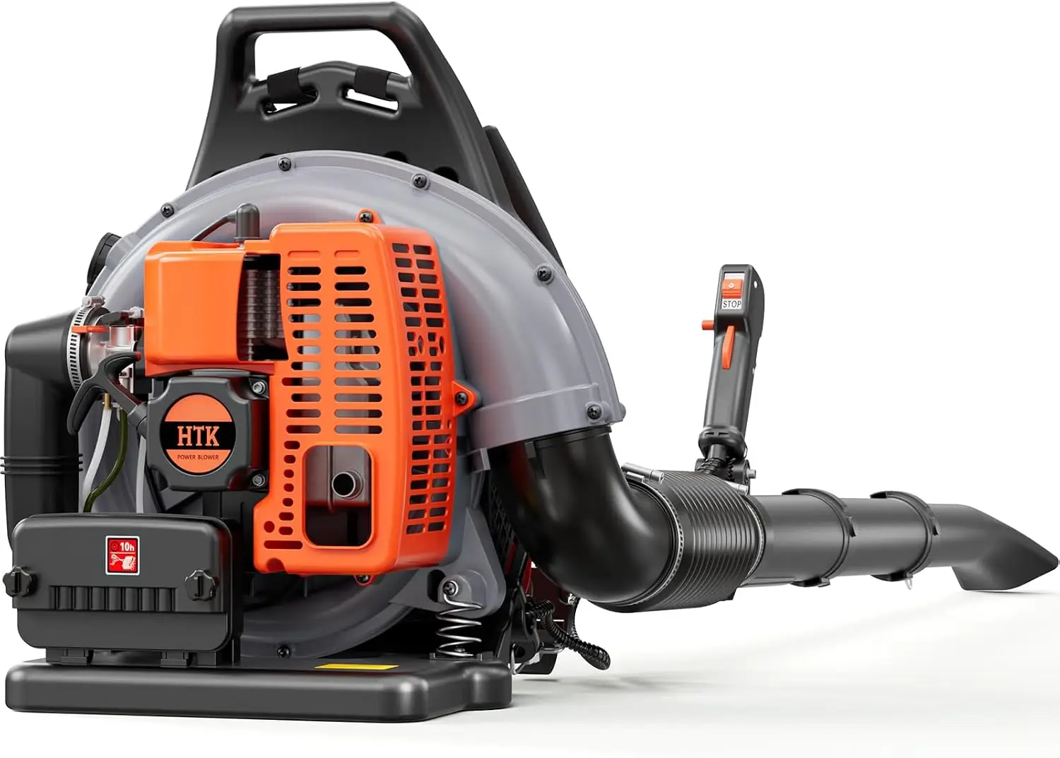 Gas Backpack Leaf Blower, 63CC 2-Stroke, 665 CFM, Max 205 MPH, Orange | 63cc Commercial-Grade Output, Air-Purge Start, Padded Ha