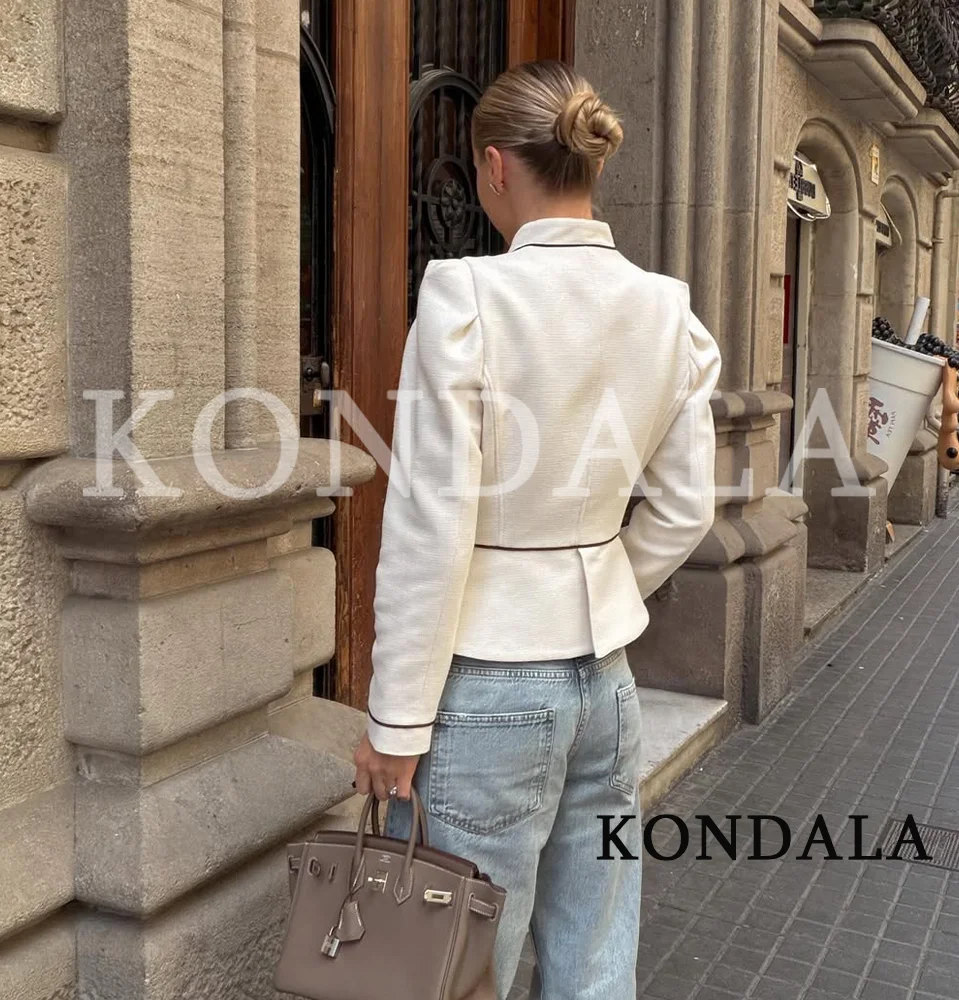 KONDALA Trendiger Street-Style Slim Blazer für Damen, Elegante Frühlingsjacke mit Knöpfen, Neue 2026 Mode Schicke Casual-Jacke – Detail 7