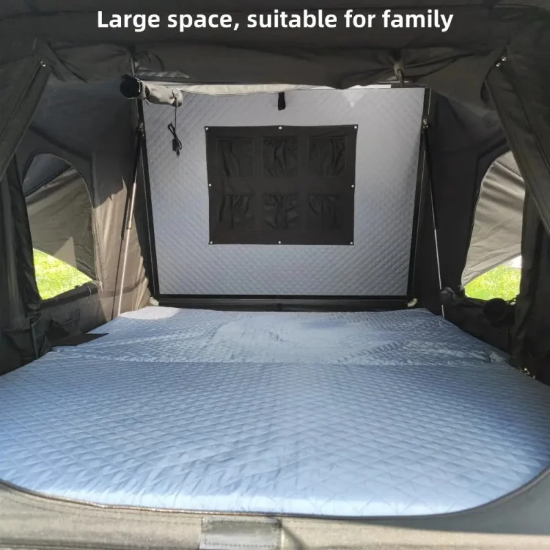 High Quality XL Size Waterproof Aluminum Automatic Hard Shell Rooftop Tent with Annex Fit 4 Person Car Outdoor Camping - view 4