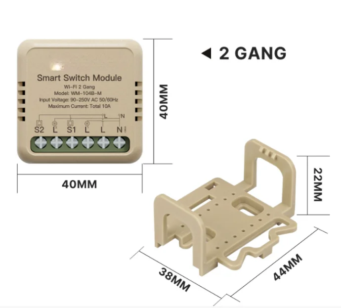 

WiFi smart switch module supporting Matter protocol for Alexa Smart Things integration remote control home use