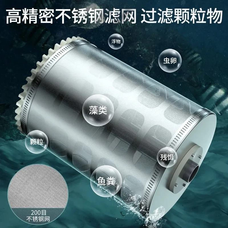 

Fish pond rotary drum micro filter stainl s steel automatic pond filter equipment pond water circulation system