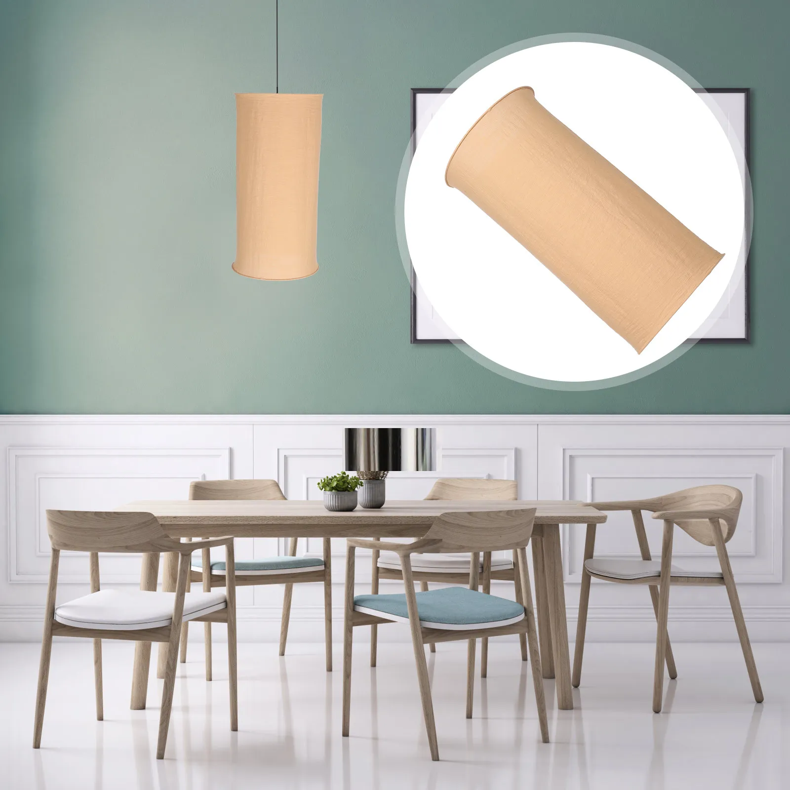 

Белый тканевый абажур: современный, простой, элегантный, для подвесных, настольных ламп и люстр, с креплением на клипсе, удобный в установке