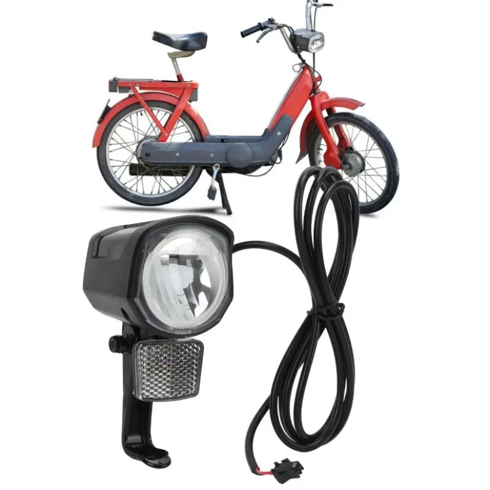 

Durable 12V to 72V Electric Bike Front Light 2 Pin SM Plug LED Front Light ABS Electric Bike Light Road Bikes
