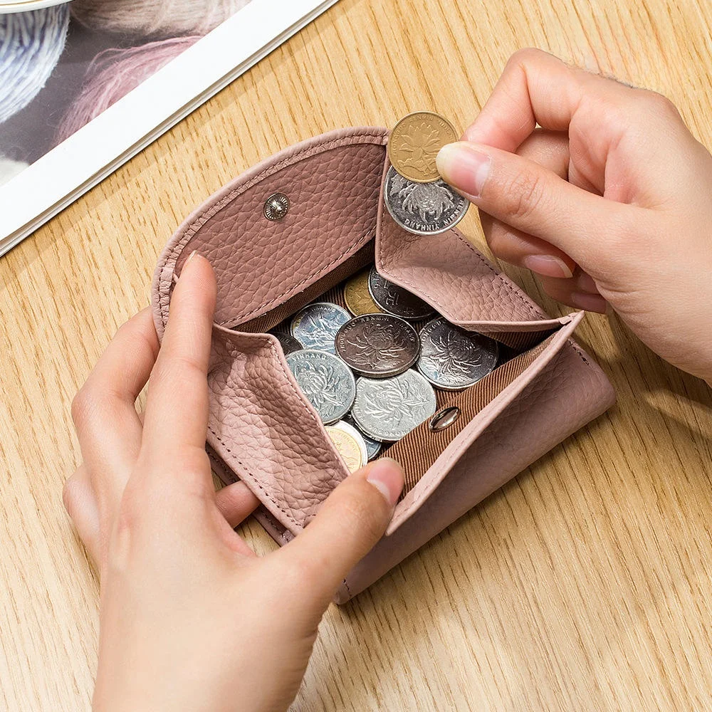   กระเป๋าสตางค์หนังบางสำหรับผู้หญิง ดีไซน์เรียบง่าย พับได้บางเฉียบ กระเป๋าใส่เงินลายกระบองเพชร ดีไซน์ทันสมัยสไตล์ญี่ปุ่น
