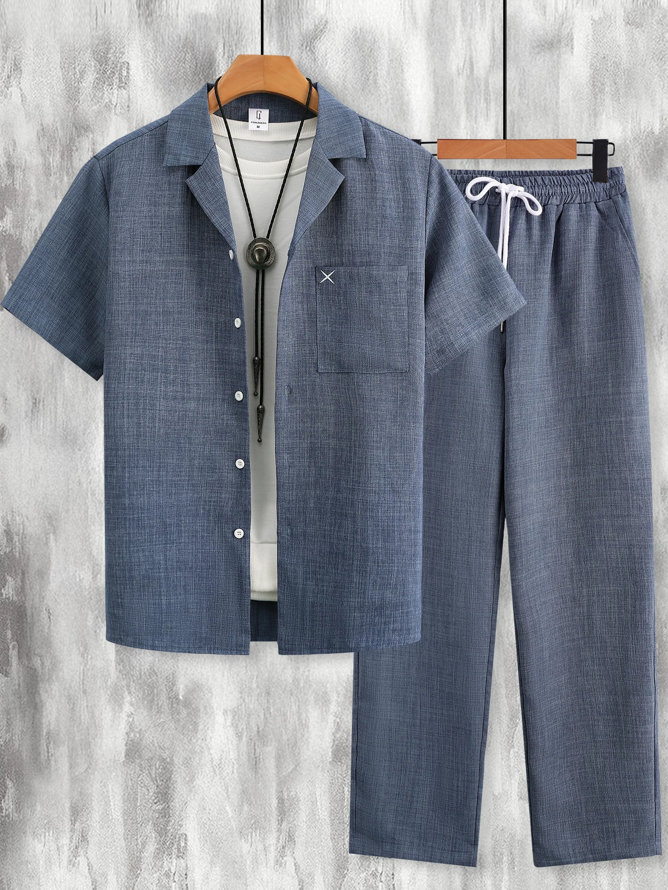 Linen-Like Textured Cuban Coll - Linen Shirt Summer review and price