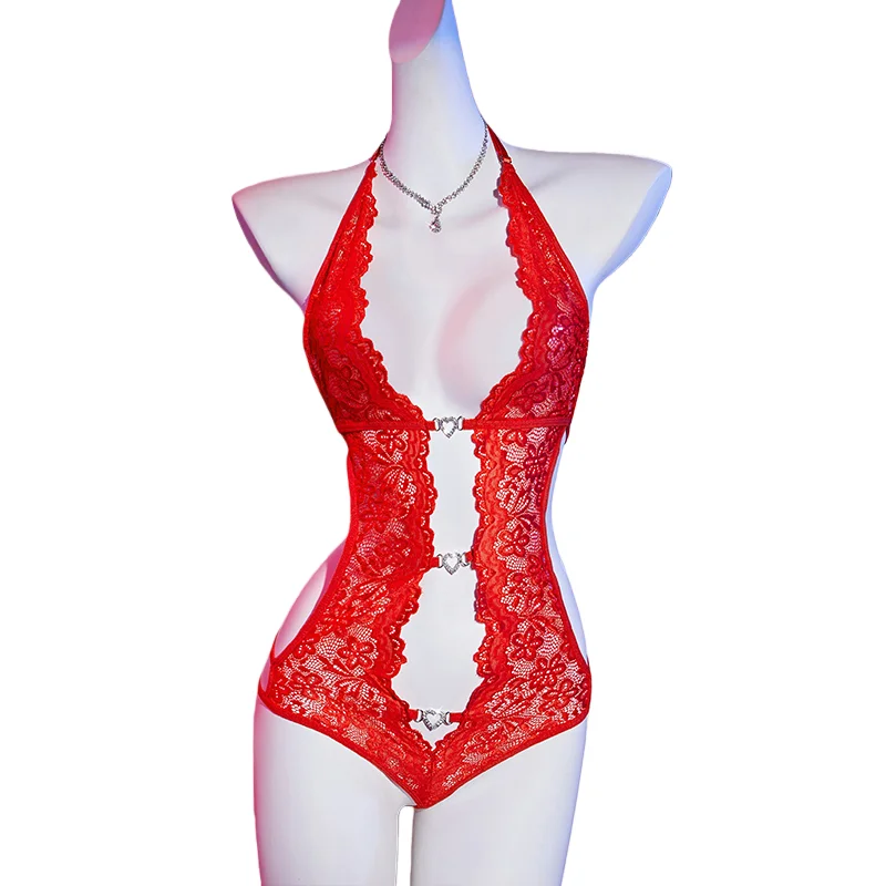 

Valentine's Day Gift Romantic Sexy Adult Lingerie Women Lace Night Dress Erotic Costumes Exotic Underwear Lencerias Nightgown