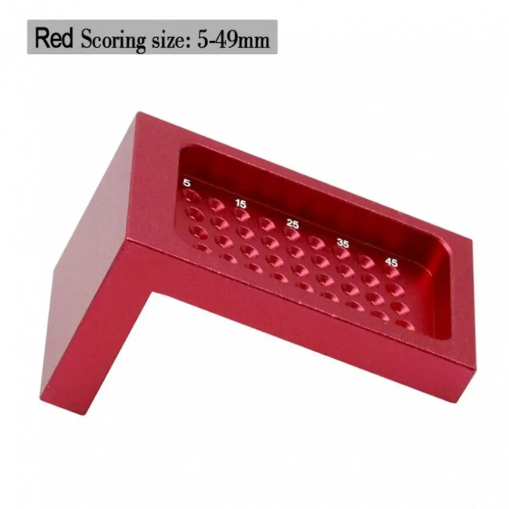 

T50 Woodworking Marking Ruler Hole Position Accuracy Aluminum Alloy Hole Positioning Measuring Ruler Durable Mini