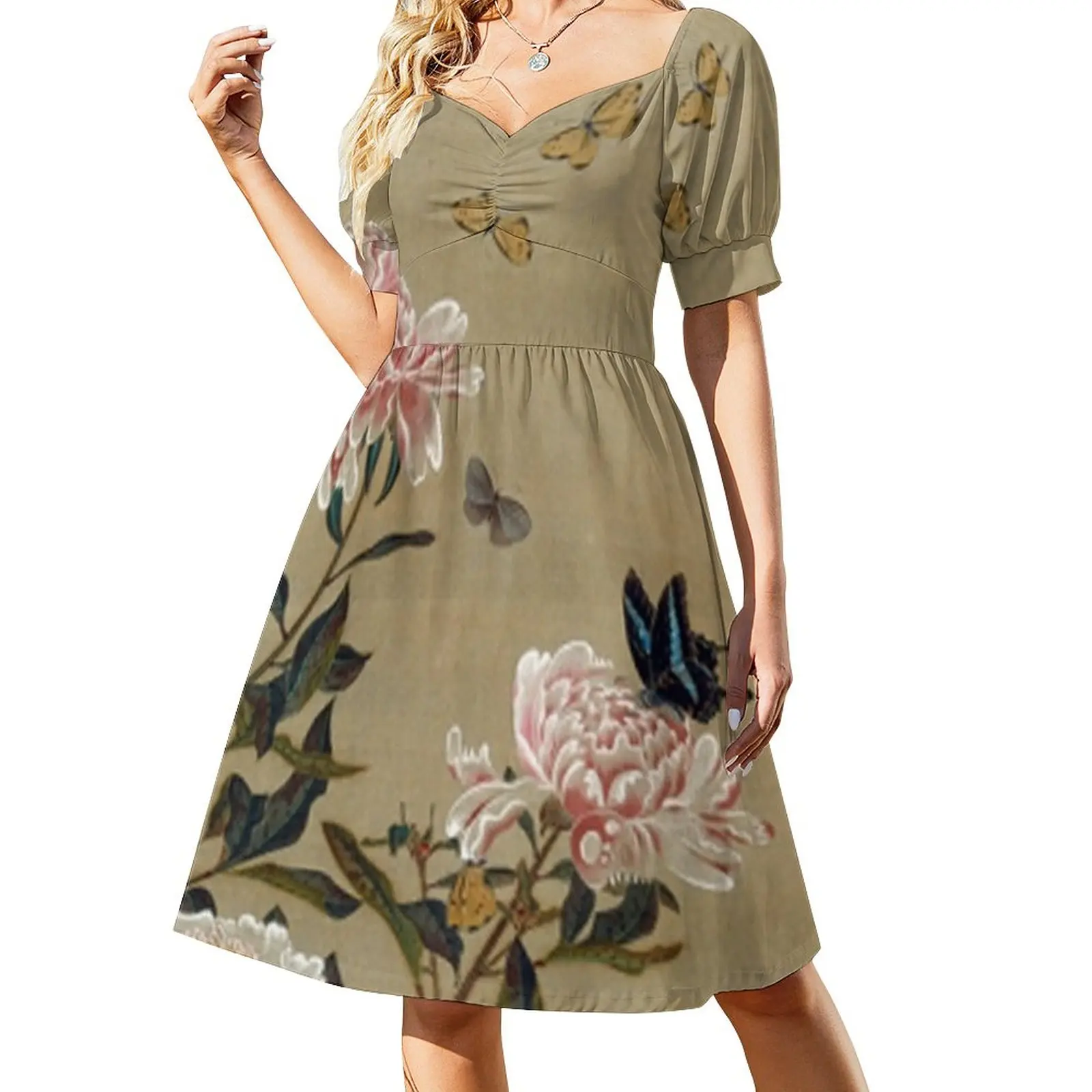 

Favourite Artists - Peonies & Butterflies - Jakuchu Ito Sleeveless Dress long sleeve dress luxury evening dresses 2024