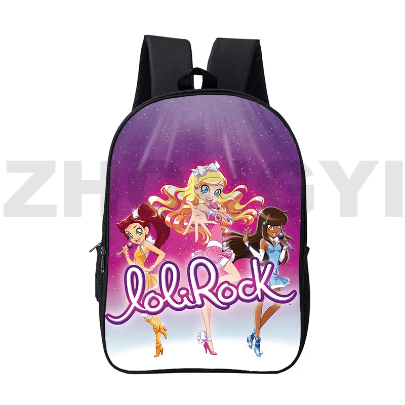 3D Anime Lolirock Bagpack nastolatki 16-calowy Cartoon Lolirock torby szkolne laptop podróżny chłopcy dziewczęta LoliRockstar plecak damski