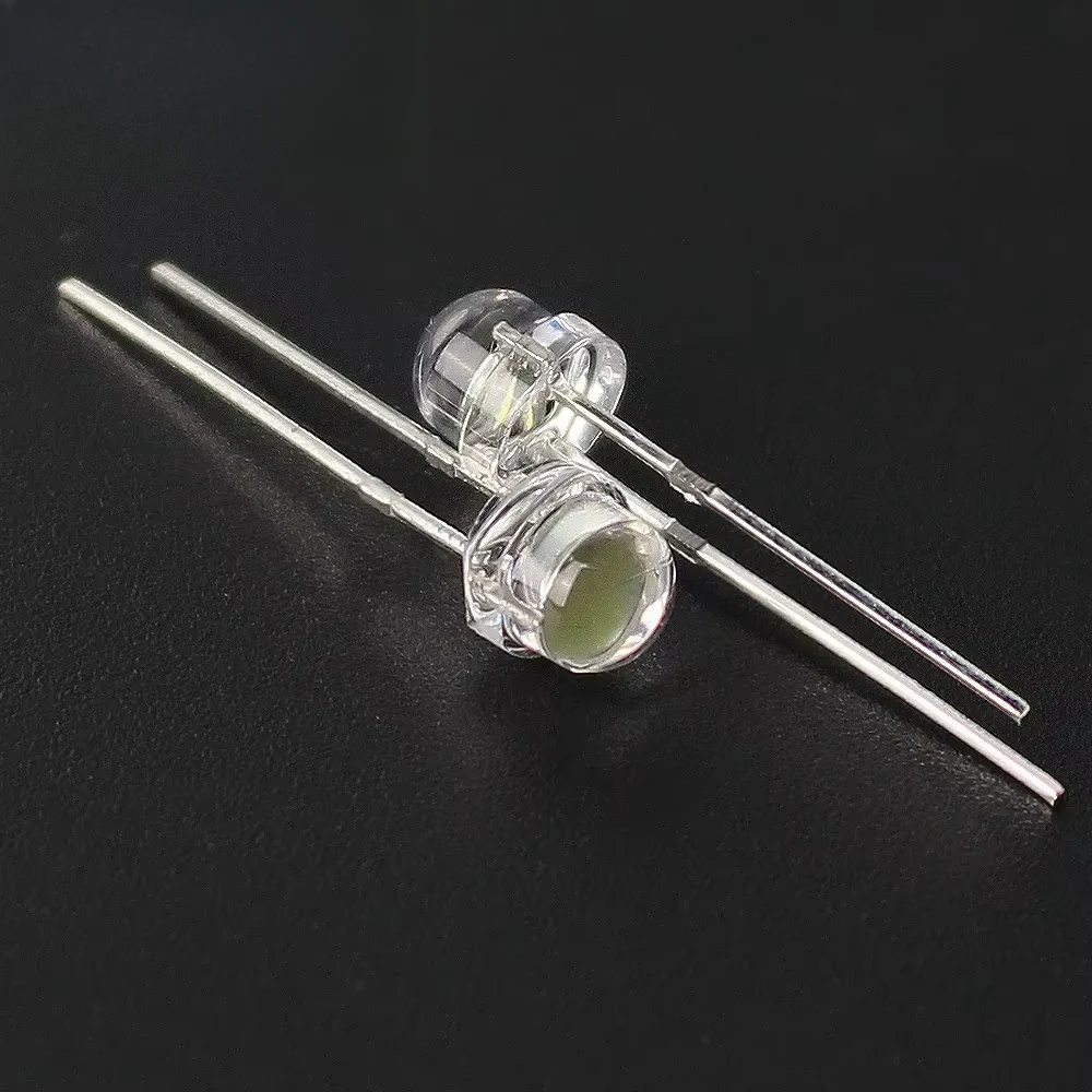 50PCS Straw Hat LED 5mm Super Bright LED Diode F5 Light Emitting Diode Blue Green Red Yellow White for DIY Electronic Kit