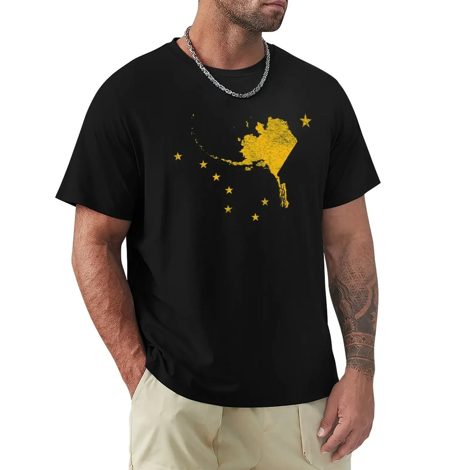 ALASKA FLAG BIG DIPPER URSA MAJOR NORTH STAR MAP T-Shirt cute clothes Aesthetic clothing men t shirt