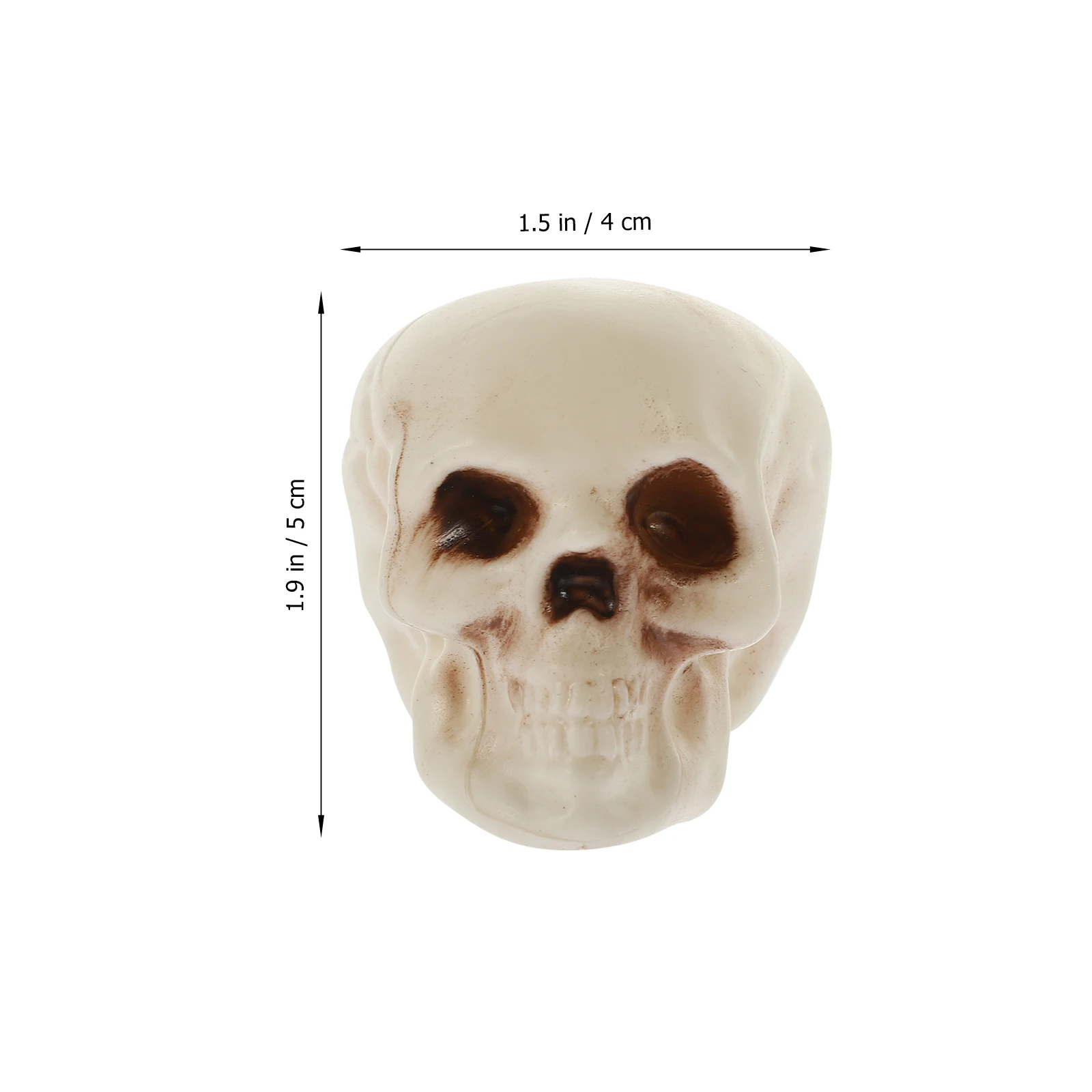 

4 Pcs Skull Ornament Mini Decor Small Decorations Lifelike Head Party Statue Face Plastic Heads Resin Sculpture