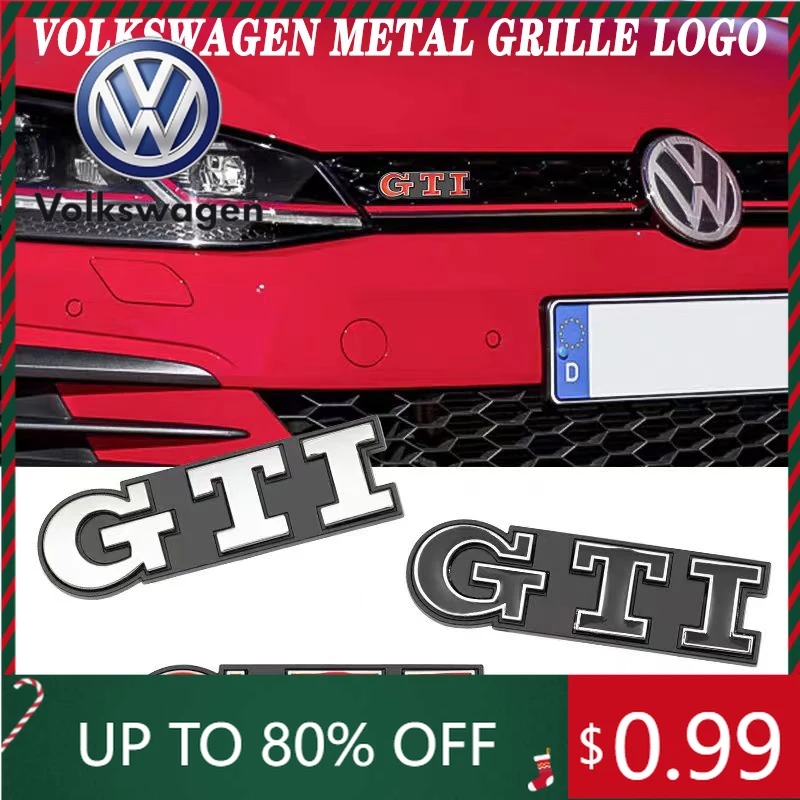 

Внутренние наклейки, значок на переднюю решетку автомобиля, металлическая наклейка с логотипом GTI для VW GTI Polo Golf 5 6 Passat B3 Scirocco Tiguan Jetta Touareg