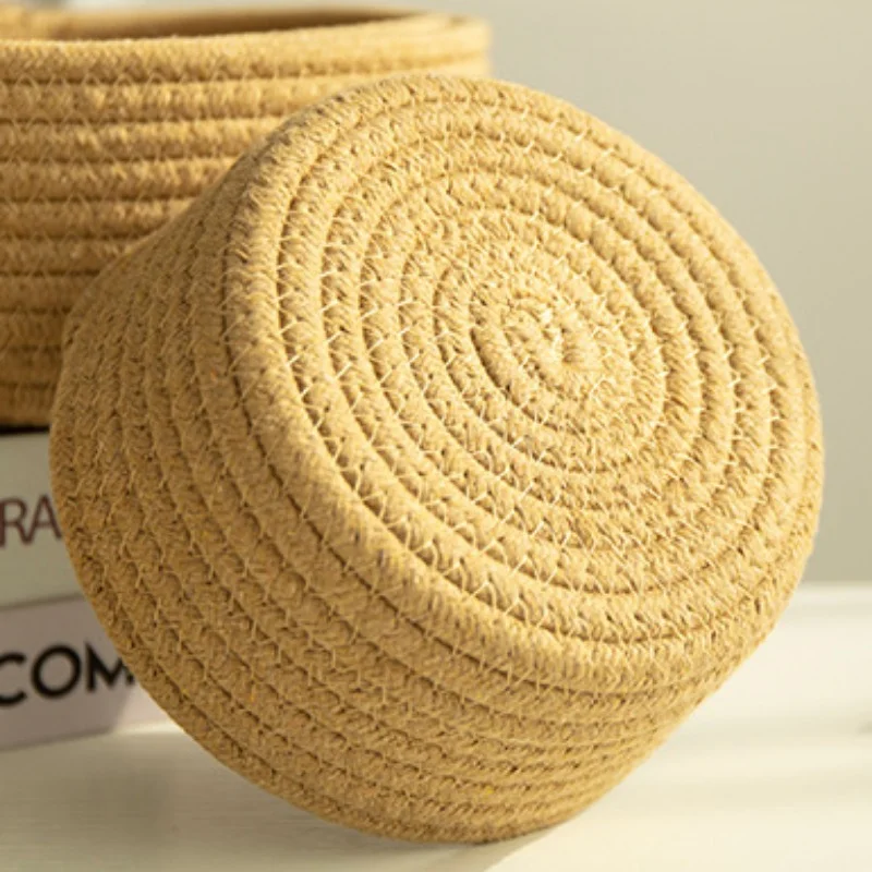 Cotton Thread Environmentally Friendly Sundries Woven Storage Basket Cosmetics Jewelry Desktop Storaging