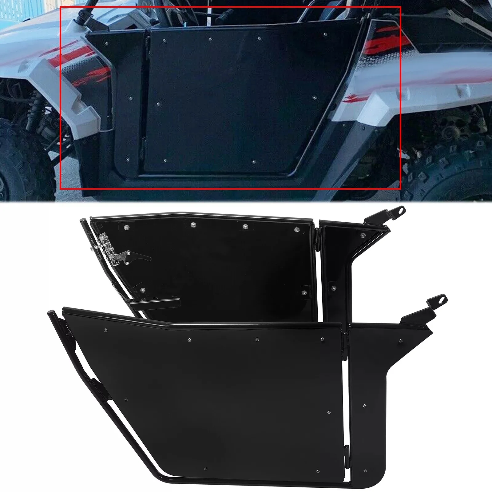 Cab Doors Set for 2009-2022 Polaris RZR 170 UTV Powder Coated Aluminum