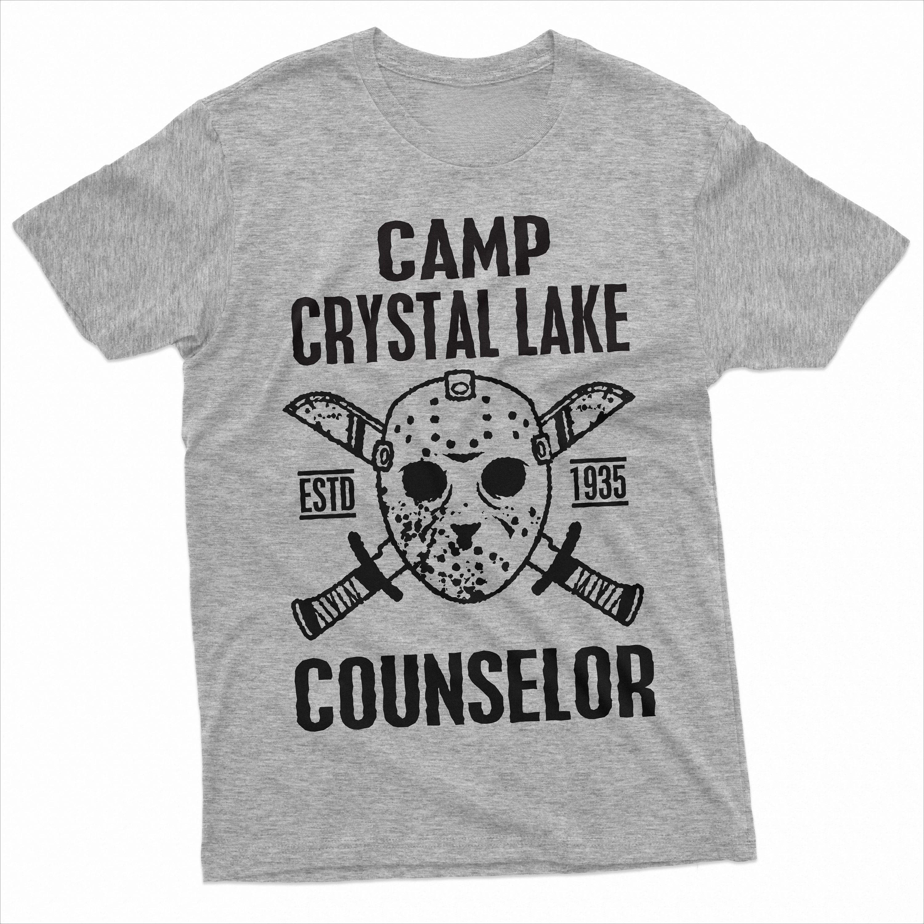 هالوين تي شيرت كامب كريستال ليك مستشار قميص جيسون هوكي قميص مخيف هالوين هدية تي شيرت فيلم الرعب التي شيرت