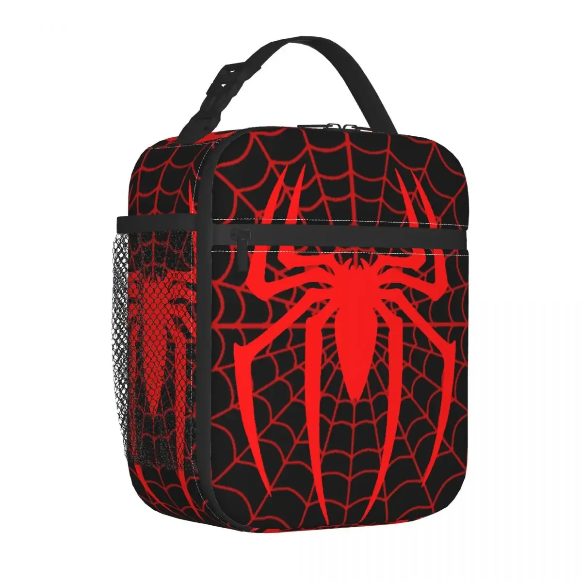 Custom Spiderman Cartoon Superhero Insulated Lunch Bag for Women Thermal Cooler Food Lunch Box School Portable Tote Bags