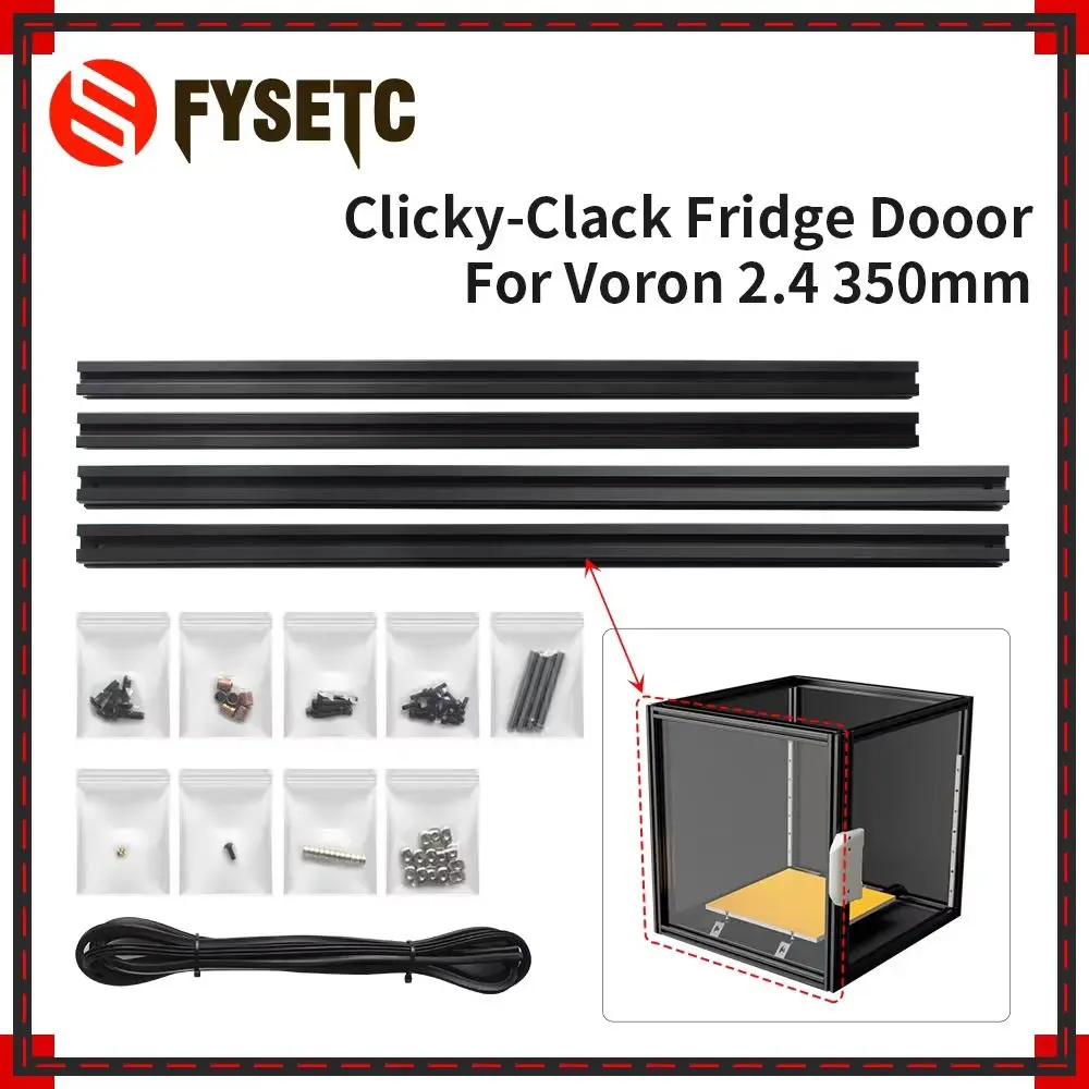 

Набор дверей холодильника FYSETC Clicky-Clack для Voron 2,4 350 м, Высококачественная клаккая дверь без панели, аксессуары для 3D-принтера