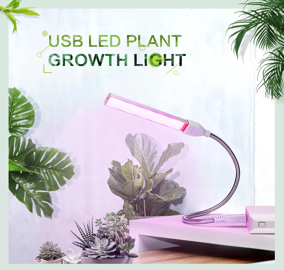 

USB LED Grow Light Full Spectrum 3W 5W DC 5V Fitolampy For Greenhouse Vegetable Seedling Plant Lighting IR UV Growing Phyto Lamp