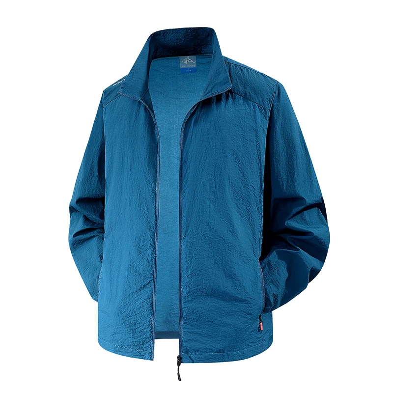 سترة خفيفة للرجال بعامل حماية من أشعة الشمس بعامل حماية من الأشعة فوق البنفسجية 50+ معاطف كاملة للحماية من الشمس وأكمام طويلة قمصان للرجال للتنزه سيرًا على الأقدام وصيد الأسماك وجيوب بسحاب