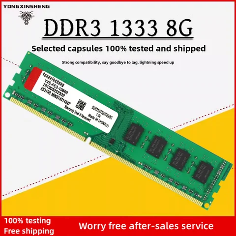 Yongxinsheng DDR3 RAM 4GB 8GB PC3 1333MHz 1600MHz mémoire de bureau universelle DIMM tension 1.5v