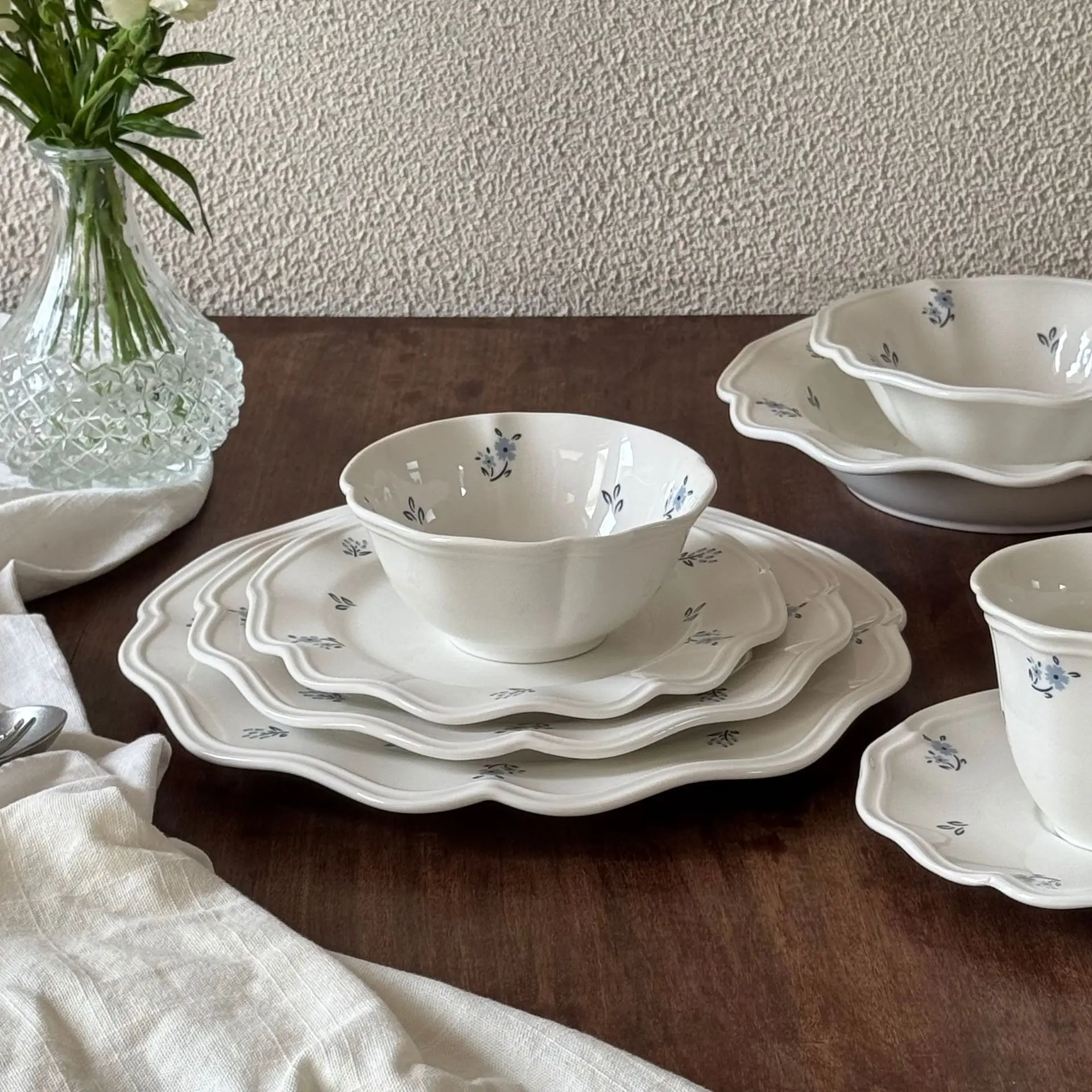 

Zeteng Home European Sle Dinnerware Set Beautiful Lace Bowl Plate Cup Combination Fruit Salad Dert Cerc Di