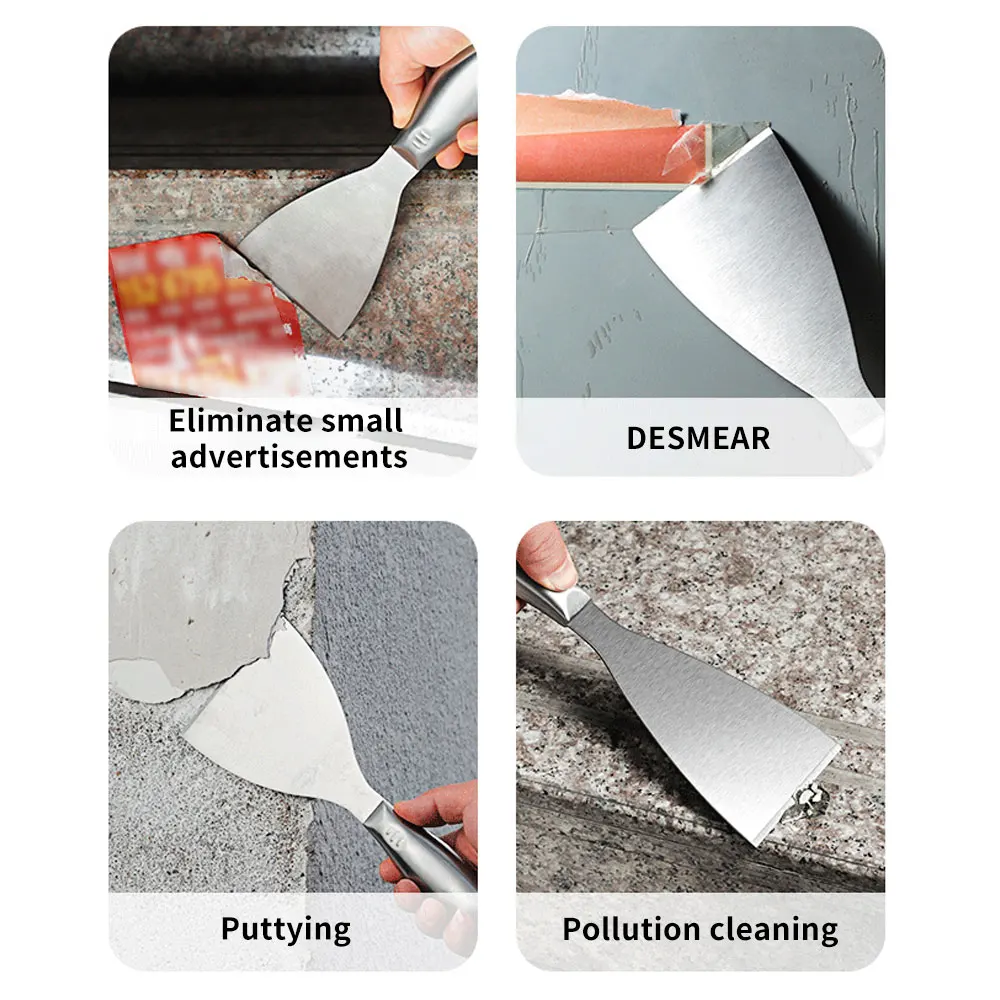 2/3/4/5 بوصة الفولاذ المقاوم للصدأ سكينة معجون مكشطة مجرفة أدوات الطلاء أدوات البناء التنظيف الصناعي المنزلي #3