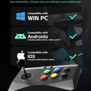 Street Fighter Wireless Arcade Controller, Data Frog Game, retro video game consoles, compatible with PC, Android, iOS 12 Main Sales Drop Control - №4