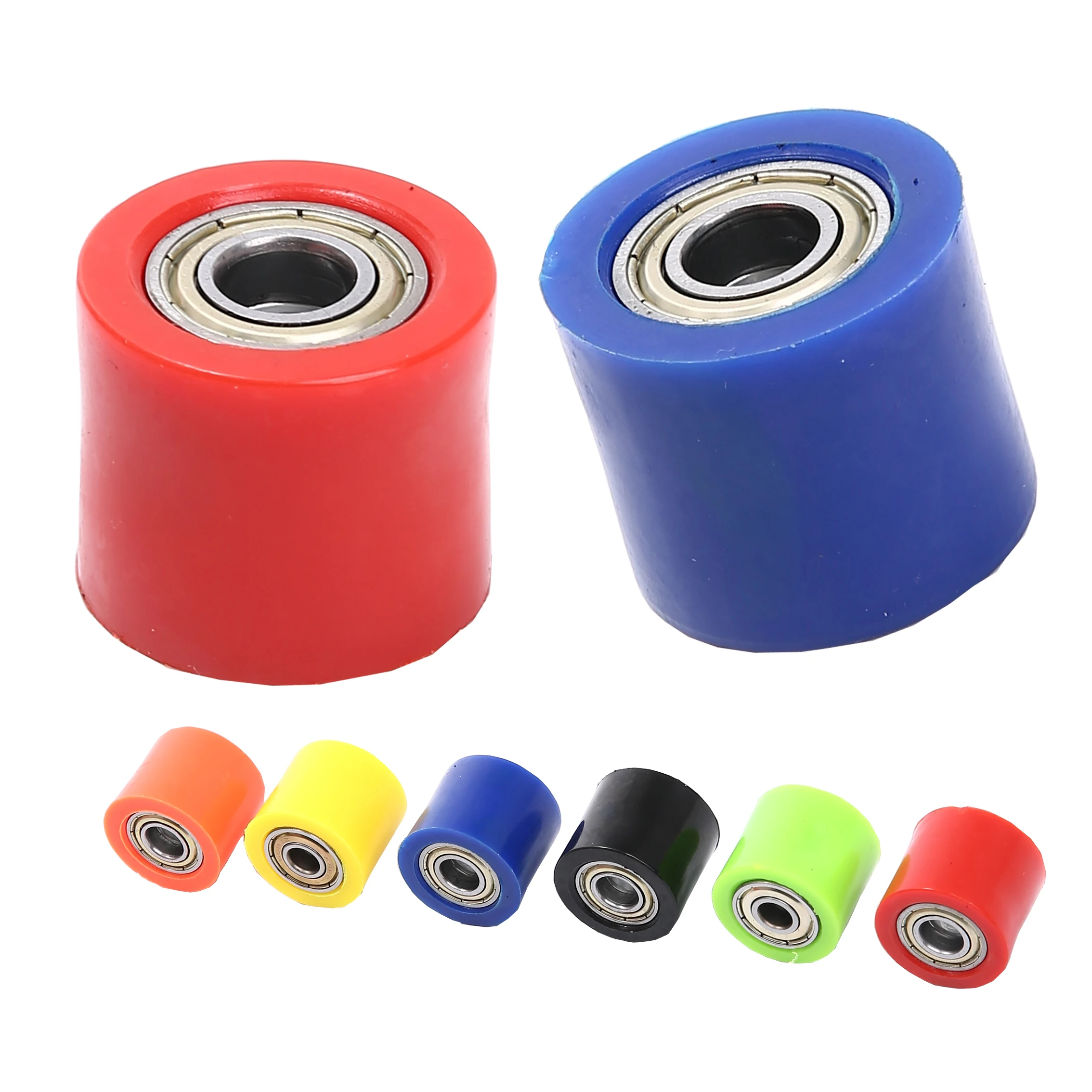 Motorcycle Chain Roller Plastic Metal 8MM 10MM Pulley Slider Tensioner Wheel Guide For Pit Dirt Mini Bike Atv 28mm X 32mm