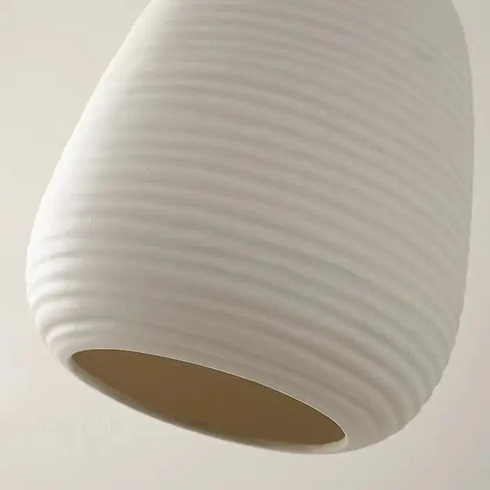 

Copper Pleated Procelain Pendant Lamp Ceramic Suspension Light Hotel Gallery Living Bedroom Handmade Hanging Ceiling Chandelier