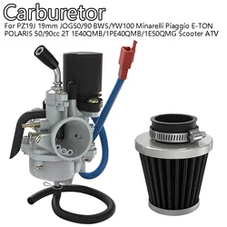 PZ19J 19mm Carburetor for JOG50/90 BWS/YW100 Minarelli E-TON POLARIS 50/90cc 2T 1E40QMB/1PE40QMB/1E50QMG Scooter ATV