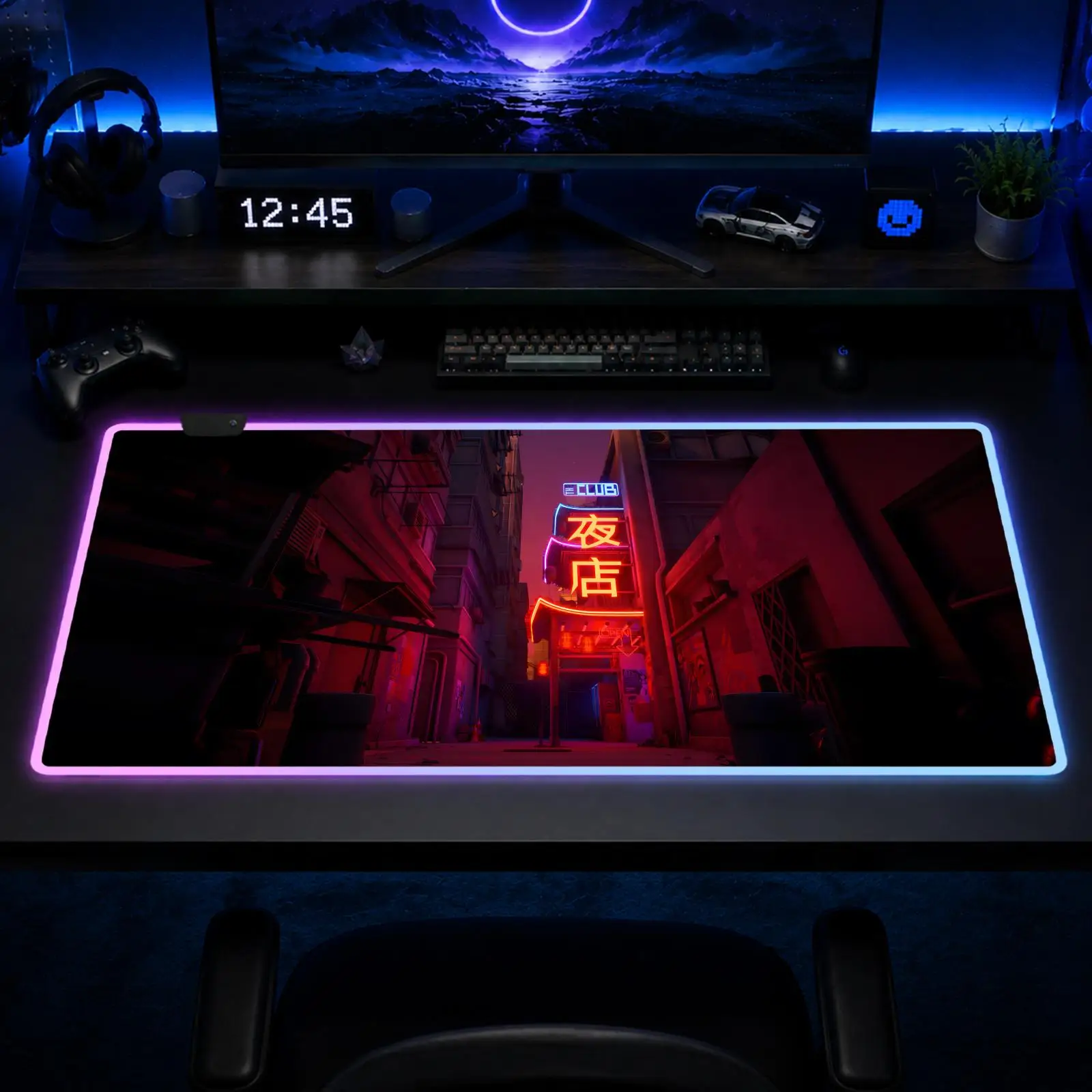 

Sifu Mouse Pad Gaming Anime Mouse Pad XXL RGB Desk Mats LED Table Pads Backlit Rubber Desktop