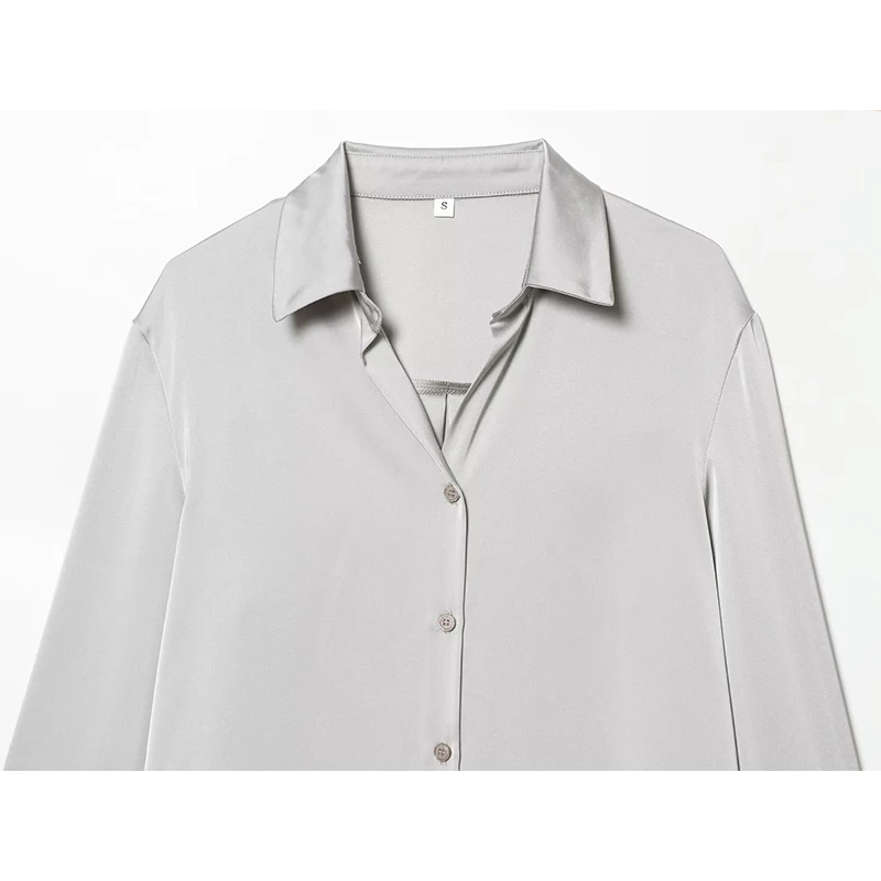 Tidalyf Office Women's Shirts Spring 2026 New Fashion Loose Elegant Women's Long-sleeved Blouses Chic Youth Comfortable Tops