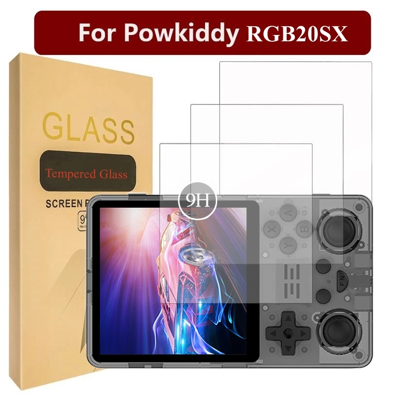 Powkiddy RGB20SX Tempered Glass Screen Protector Films 9H RGB20SX Retro Console Screen Protector film Game Accessories Gift