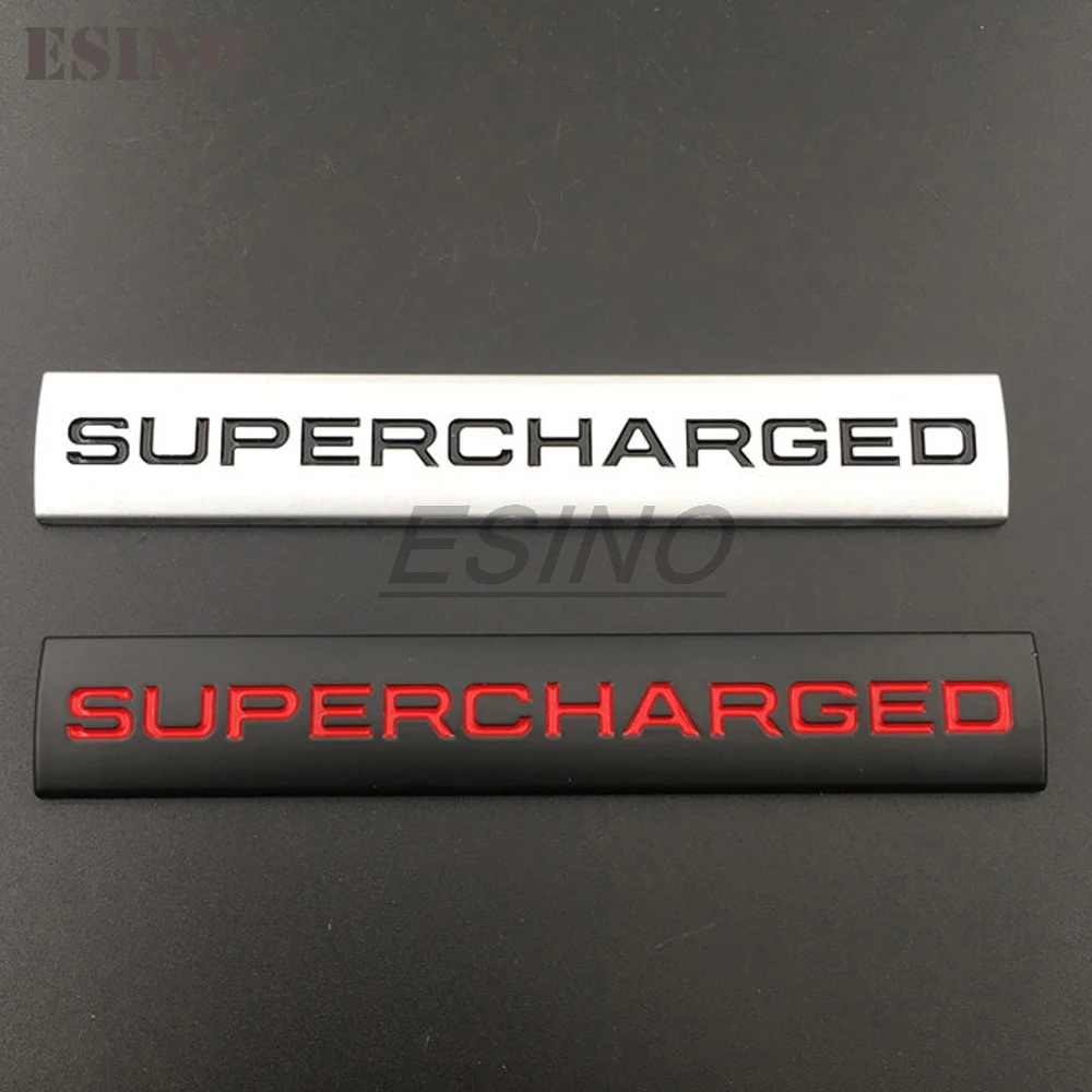 3D Supercharged Automotive Badge, Car Styling, Metal, Chrome, Zinc Alloy, Emblema, Auto Acessório, Land Rover, Ranger Rover