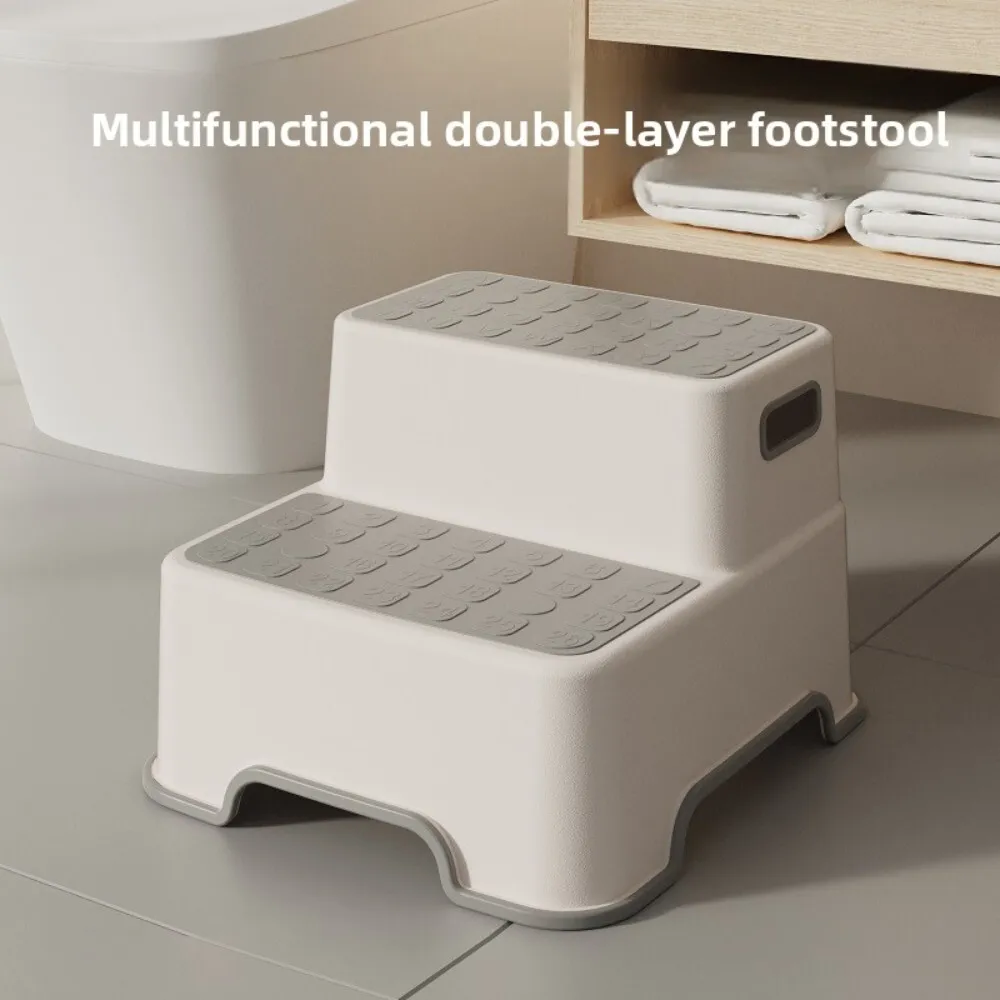

Kids Non Slip Step Stool for Washing Hands and Brushing Teeth Height Adjustable Foot Rest Ladder for Bathtub Sink Use 124