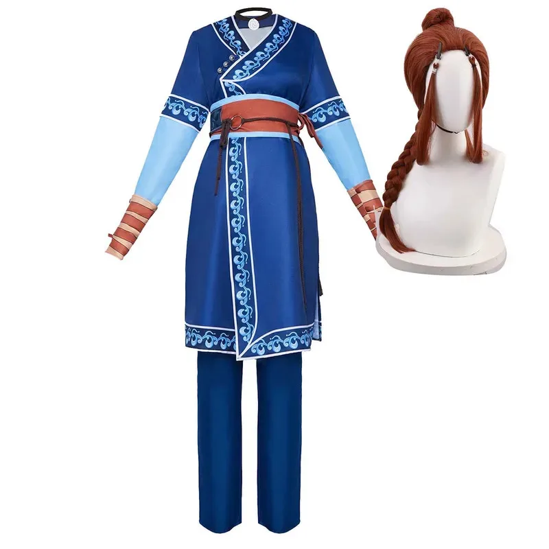 Anime Avatar Katara Cosplay Kostüm The Last Airbender Outfit Uniform lf[5