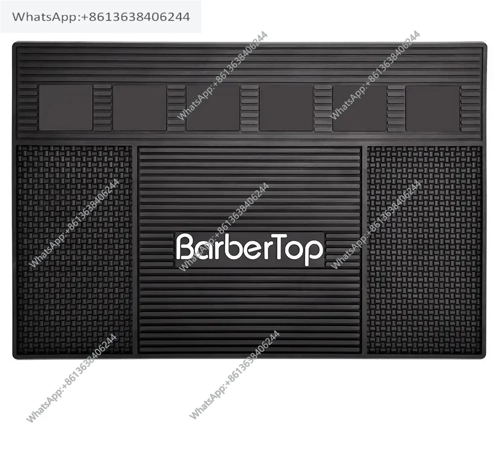 Hair storage pad, haircut scissors, comb tool placement pad, magnet storage tool, thermal insulation pad, silicone black.
