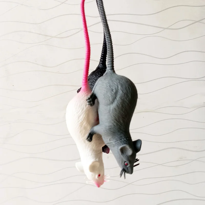 PVC Plastic Simulated Mouse for Home Decor, Simulated Rat, White, Black, Rat, Model, Halloween Toys, 3Pc Set
