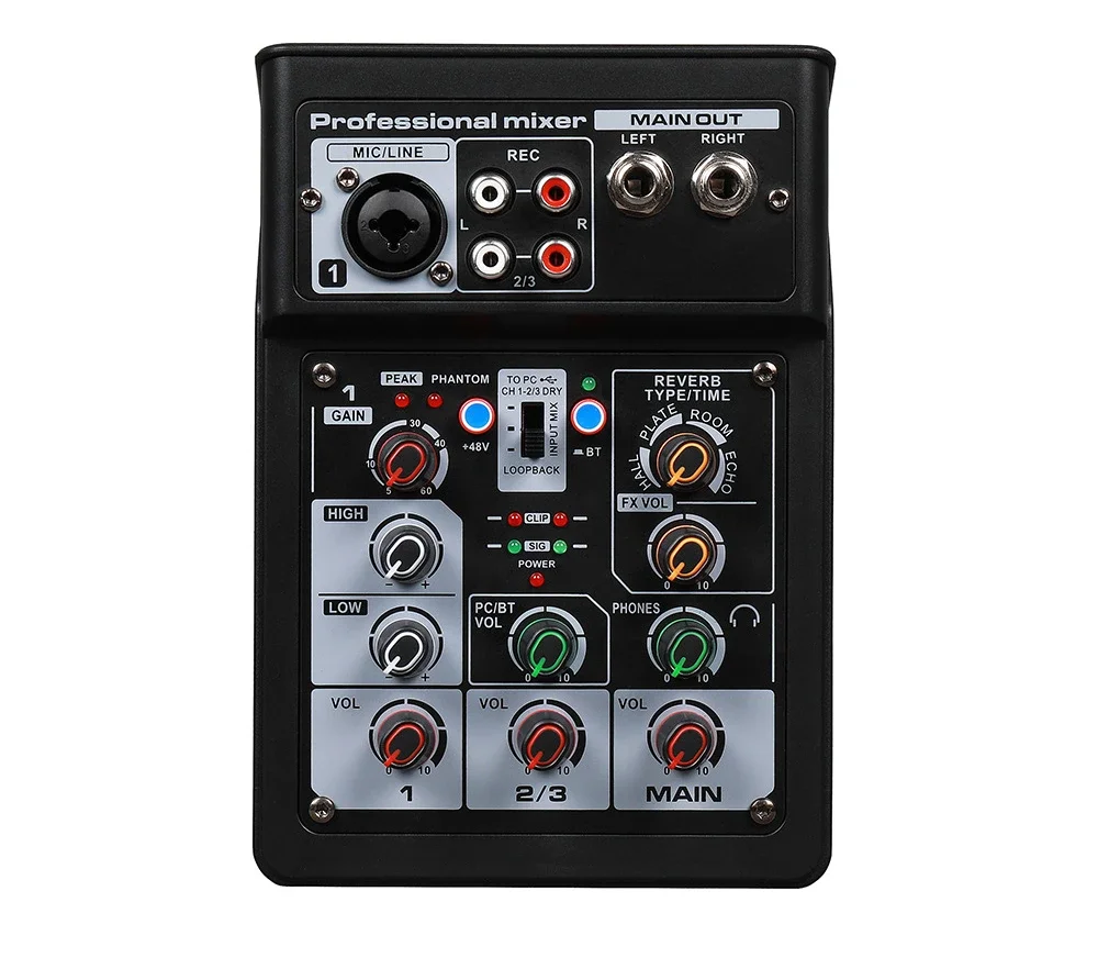 Track Recording OTG Outdoor Conference Audio Bluetooth Reverb Audio Processor Karaoke Live Sound Card Mixer