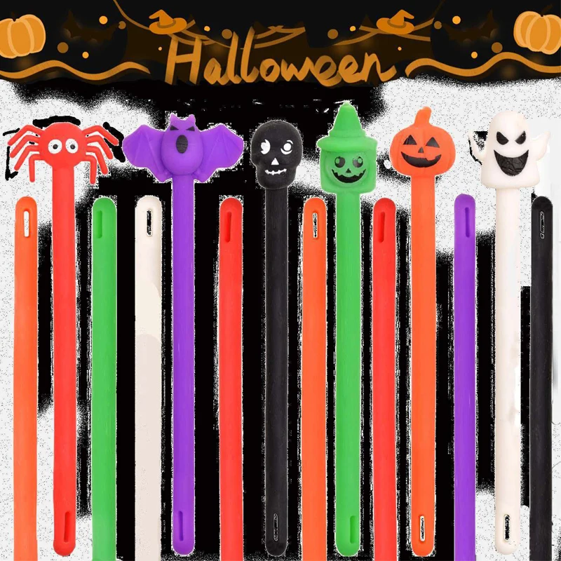 Halloween Theme Party Favors Stretchy Strings Bracelets Fidget Sensory Toys For Kids Calming Down Anxiety ADHD Birthday Gifts