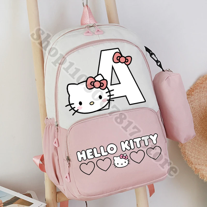 

Рюкзак большой емкости для девочек, милый школьный рюкзак в стиле аниме «Hello Kitty», повседневные аксессуары, сумка для книг, сумка для хранения канцелярских принадлежностей, рождественские подарки