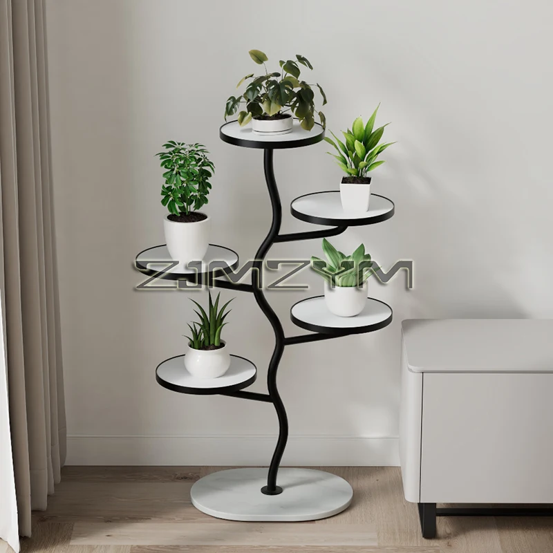 Multi-layer Plant Shelves Iron Flower Stand Rack Household Indoor Flower Pot Holder Planter Display Garden Furniture