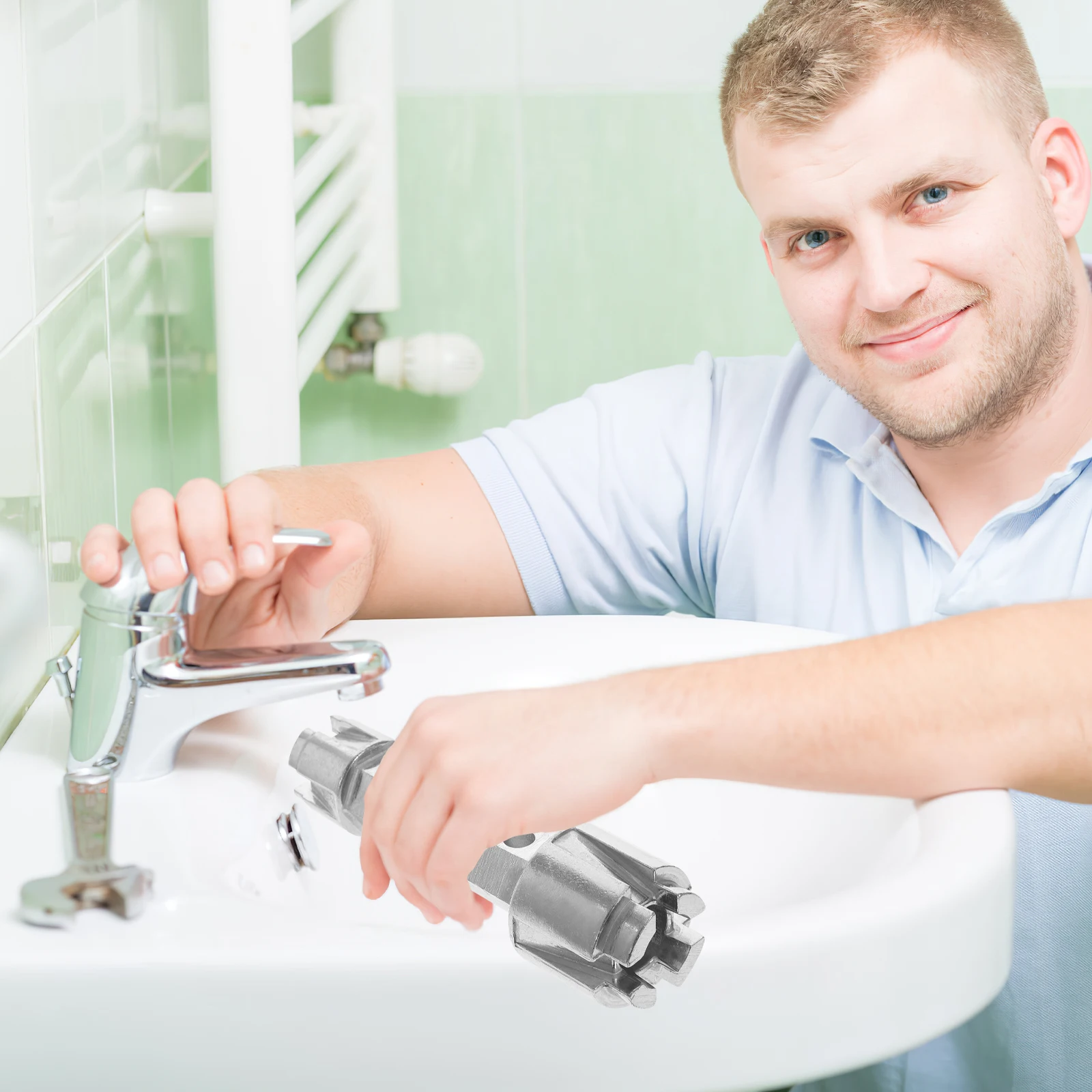 

Premium Plumbing Under Sink Wrench Double Ended Drain Tool for Bathtub Faucet Installation Socket Wrench Water Shutoff Tool