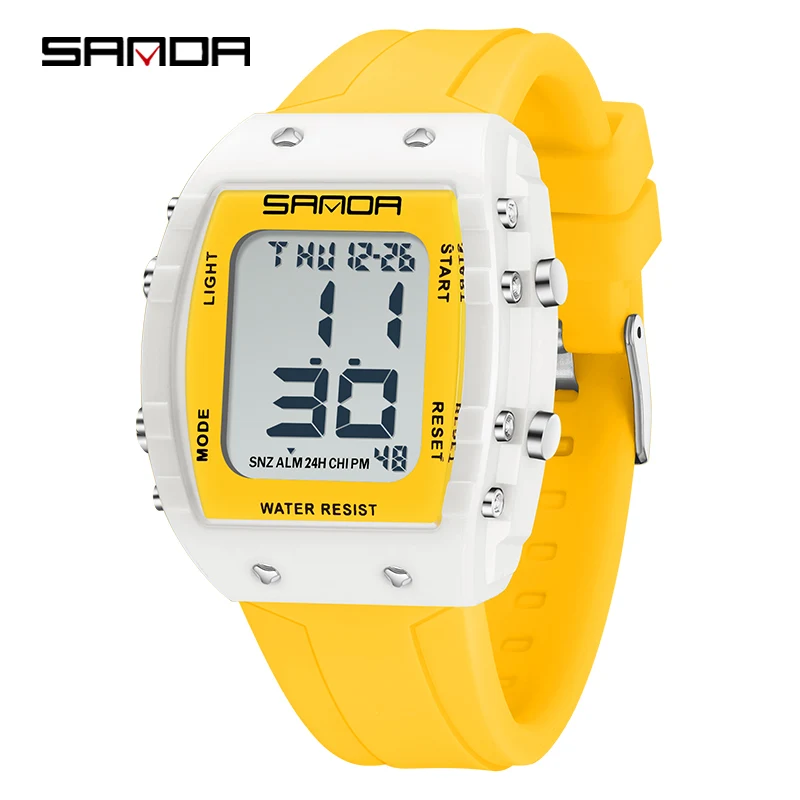 SANDA 2175 Multi-function Electronic Watch Outdoor Student Sports Fashion Wristwatch Casual Men Women Waterproof Digital Watches