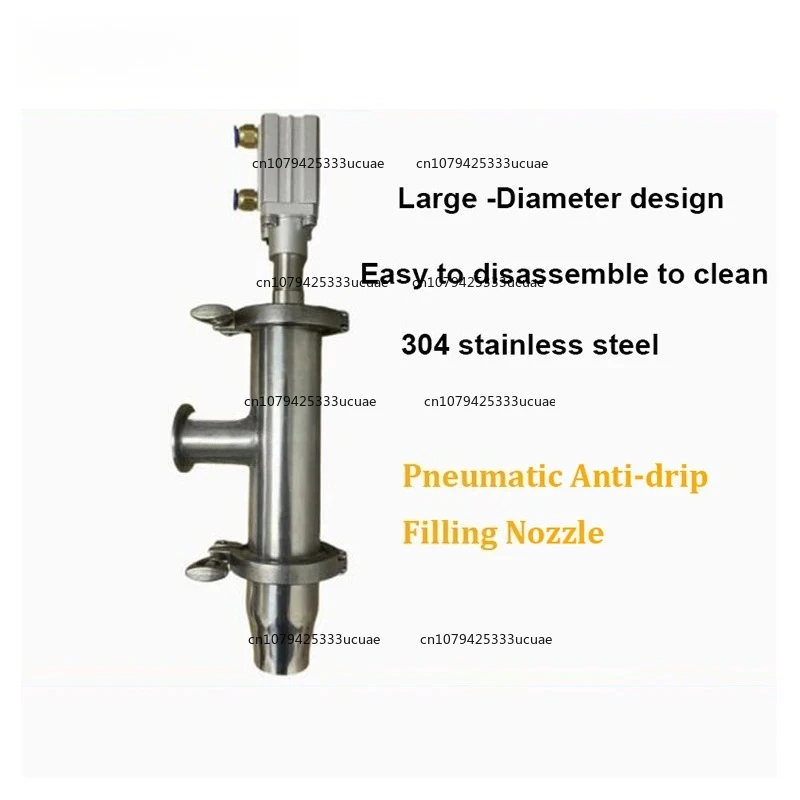 Pneumatic Anti-Drip Filling Nozzle for Liquid Paste Sauce Filling Head Valve Part of Semi-Automatic Filling Machine