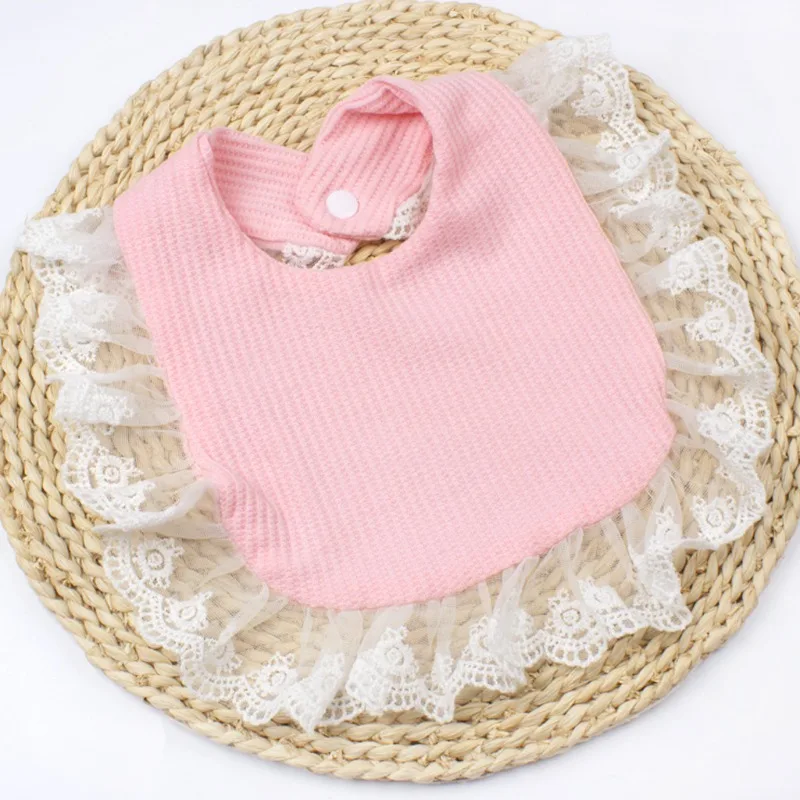 

Gauze Bib for Boys Girls Multiple-color Comfortable Saliva Bib Baby Solid Colored Lace Saliva Towel Baby Products Feeding